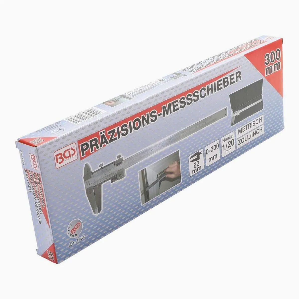 BGS Präzisions-Messschieber 300 mm, großer Messbereich, Nonius 1/20 mm, für Innen-, Außen- und Tiefenmessung 5