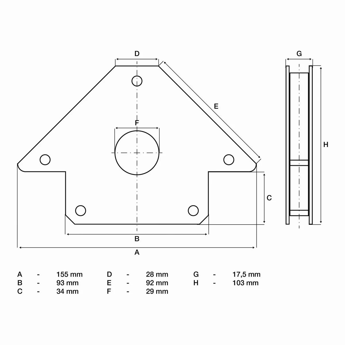 BGS Magnet-Schweißwinkel, Haltekraft 20 kg, 8 Magnetflächen — präzise Positionierung 3