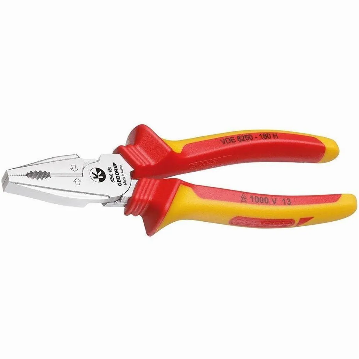 Gedore VDE-Kraft-Kombizange, isoliert, 160 mm — optimale Kraftübertragung, ergonomisches Design, hohe Präzision