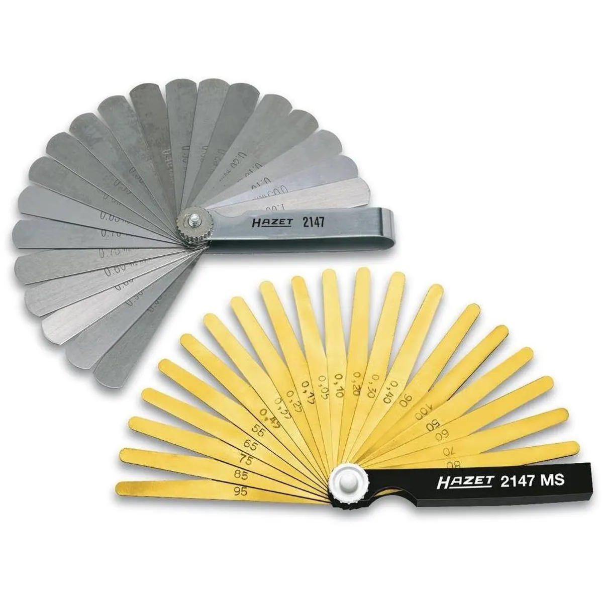Hazet Fühlerlehre 2147, präzise Messung, 20-teilig, 0,05-1,0 mm