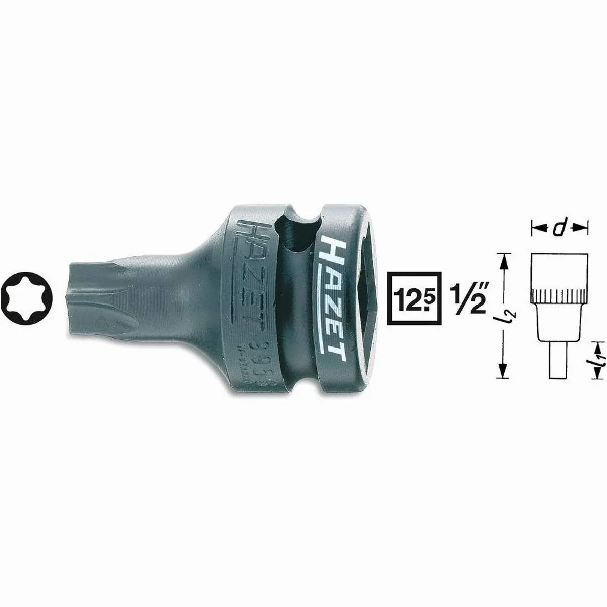 Hazet 995S-T45 Steckschlüssel TORX, präzise Verarbeitung, phosphatierte Oberfläche
