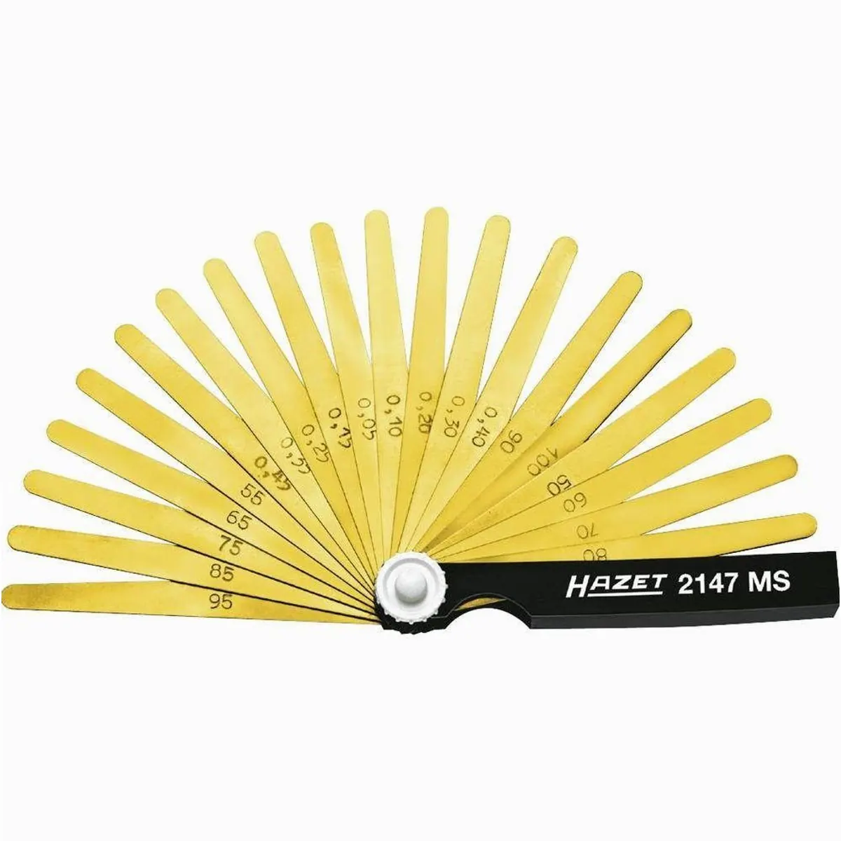 Hazet 2147MS Fühlerlehre, präzise Messung, 20-teilig, Messing