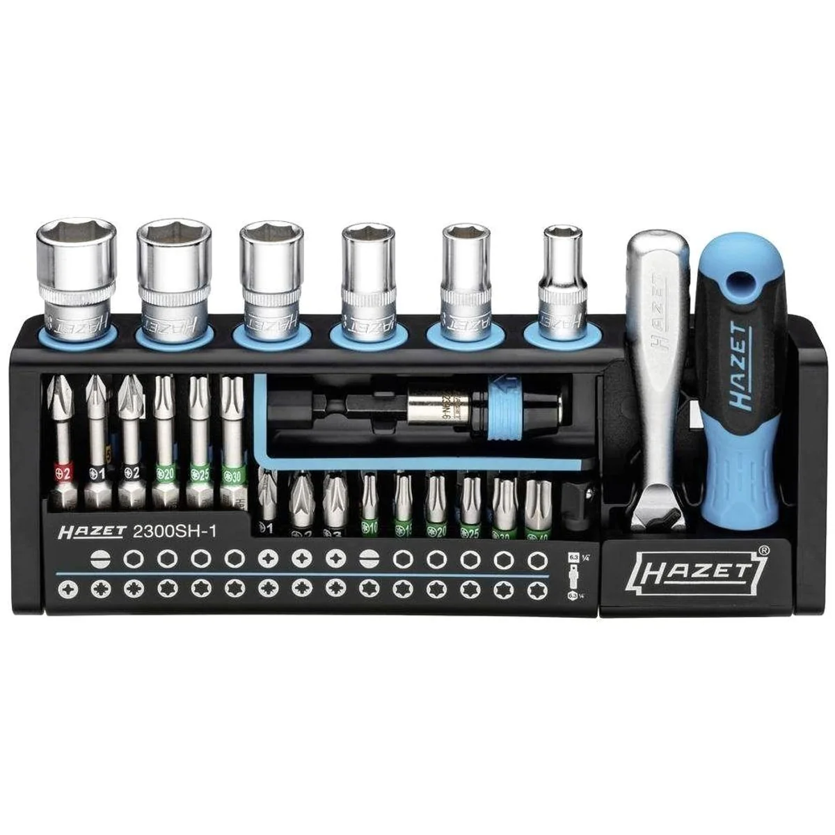 Hazet Bit-Set 2300SH-1, vielseitig, kompakt, inkl. Bithalter