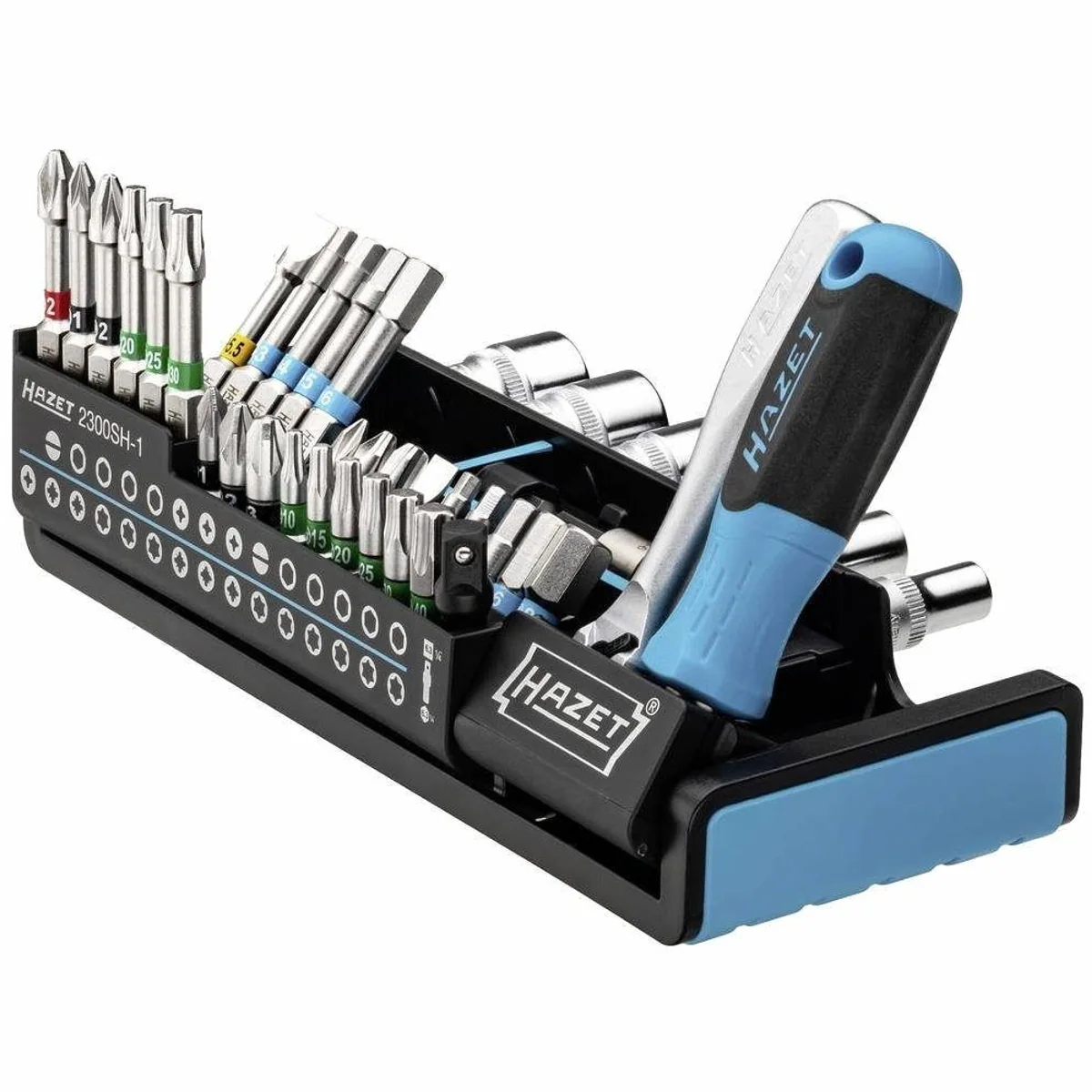 Hazet Bit-Set 2300SH-1, vielseitig, kompakt, inkl. Bithalter 2