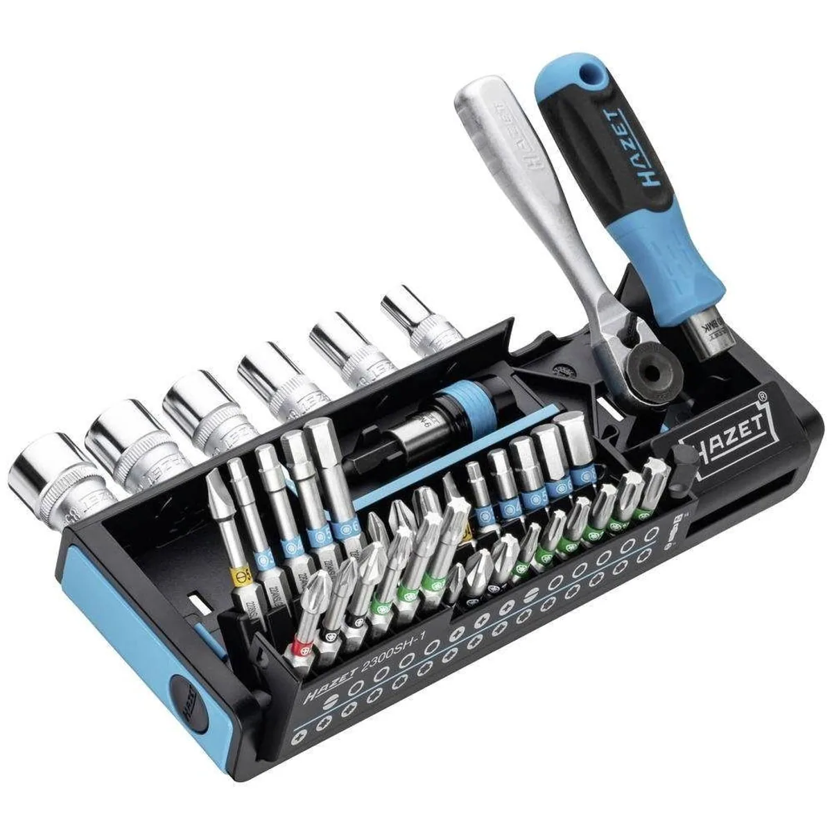 Hazet Bit-Set 2300SH-1, vielseitig, kompakt, inkl. Bithalter 3