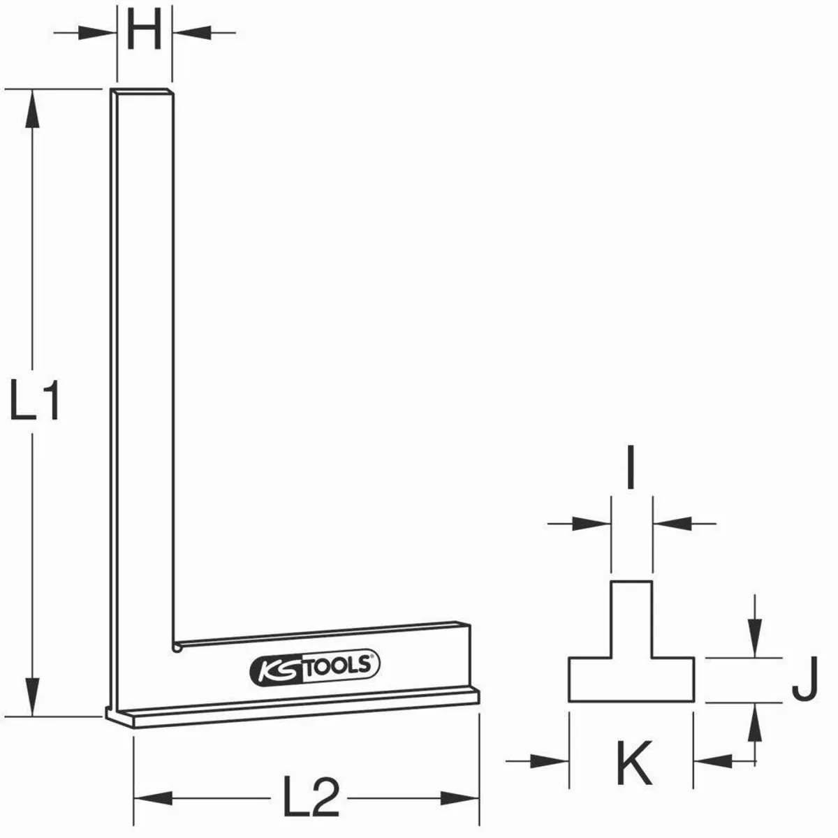 KS Tools Anschlagwinkel, präzise Verarbeitung, robustes Design, 10 cm 5