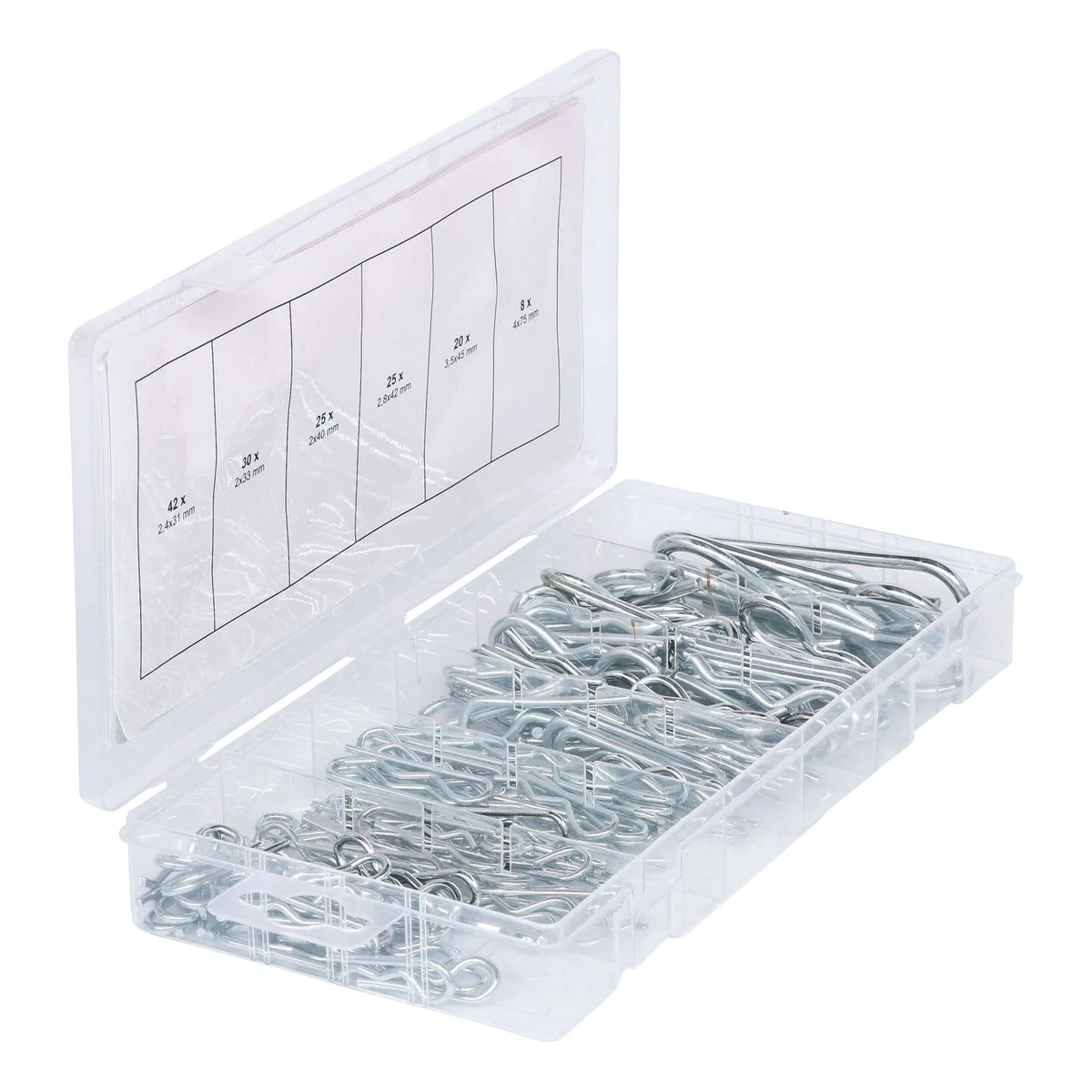 KS Tools Sortiment Federsplinte, präzise Dimensionen 1,8 x 33 - 3,9 x 75, 150-teilig 5
