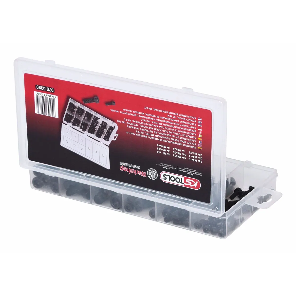 KS Tools Innensechskant-Schraubenset, 106-teilig, hochwertiger Kunststoffkassette 3