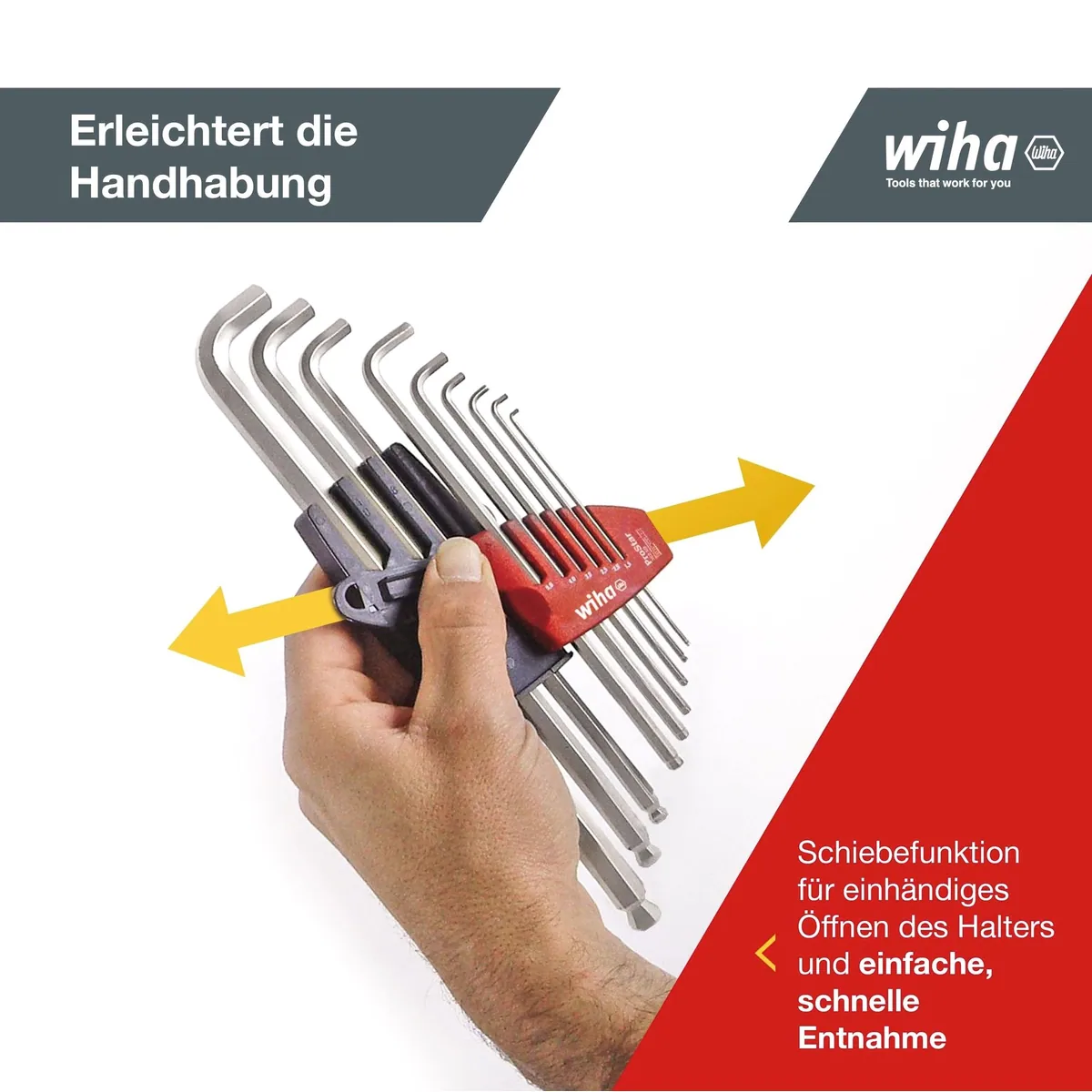 Wiha ProStar Halter, 10-tlg. Innensechskant Satz mit Kugelkopf 5