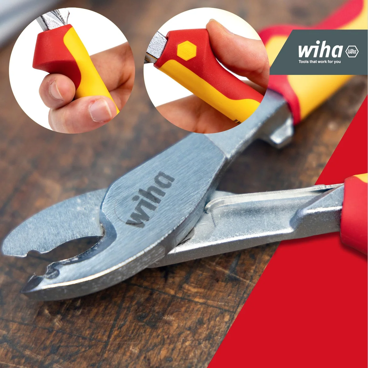 Wiha Seitenschneider, Ergonomischer Griff, VDE- und GS-geprüft — 1.000 V AC zugelassen 3