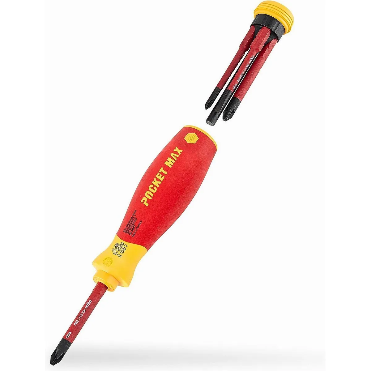 Wiha PocketMax electric Schraubendreher Set, 4-teilig, vielseitig und praktisch