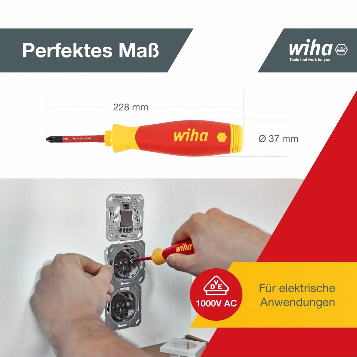 Wiha PocketMax electric Schraubendreher Set, 4-teilig und praktische Bit-Vorrichtung 3