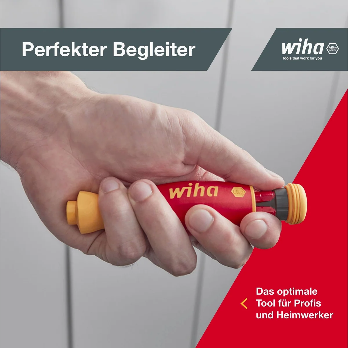 Wiha PocketMax electric Schraubendreher Set, 4-teilig und praktische Bit-Vorrichtung 5